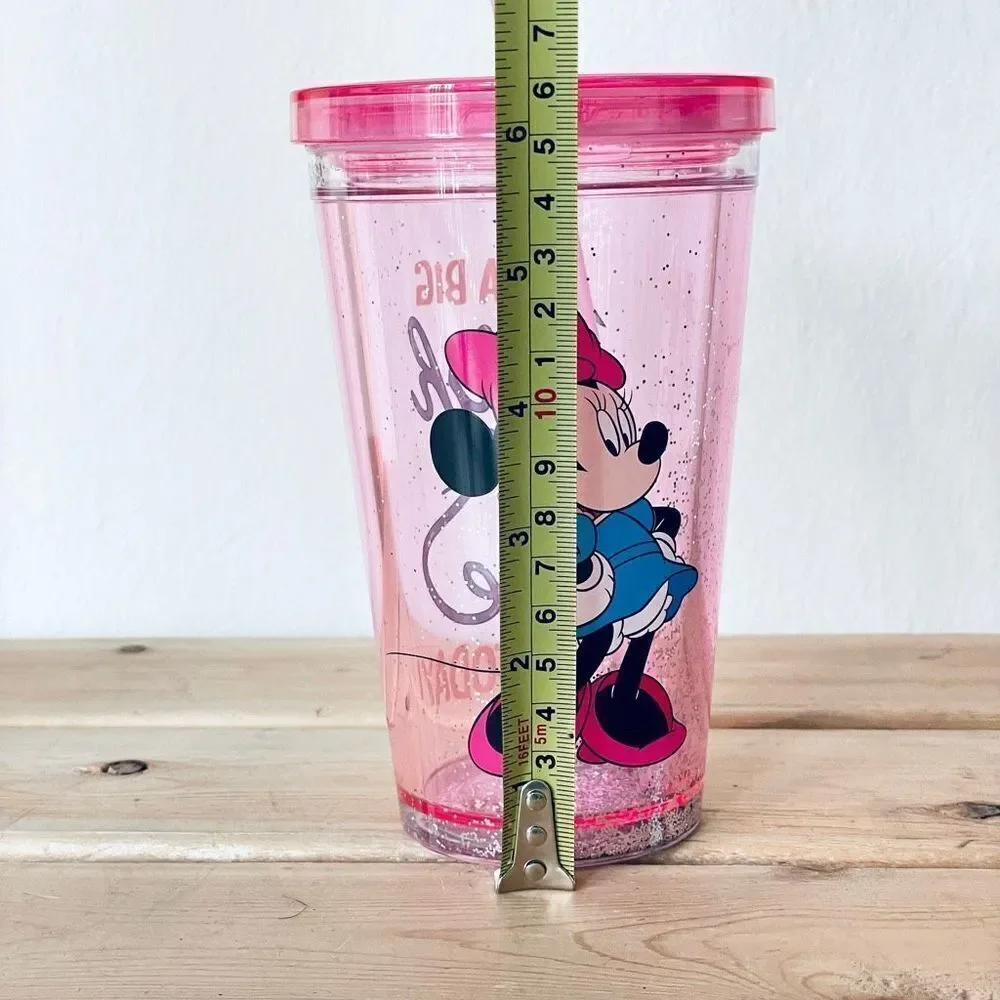 NWT Disney Minnie Mouse Prom Grad Pink A Big High Five for Today travel Tumbler